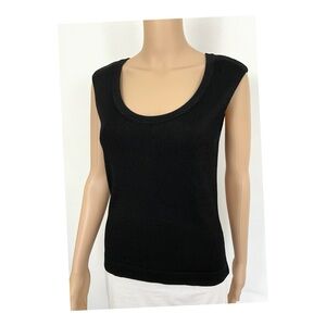 Jones New York Black Sleeveless Knit Top Size S